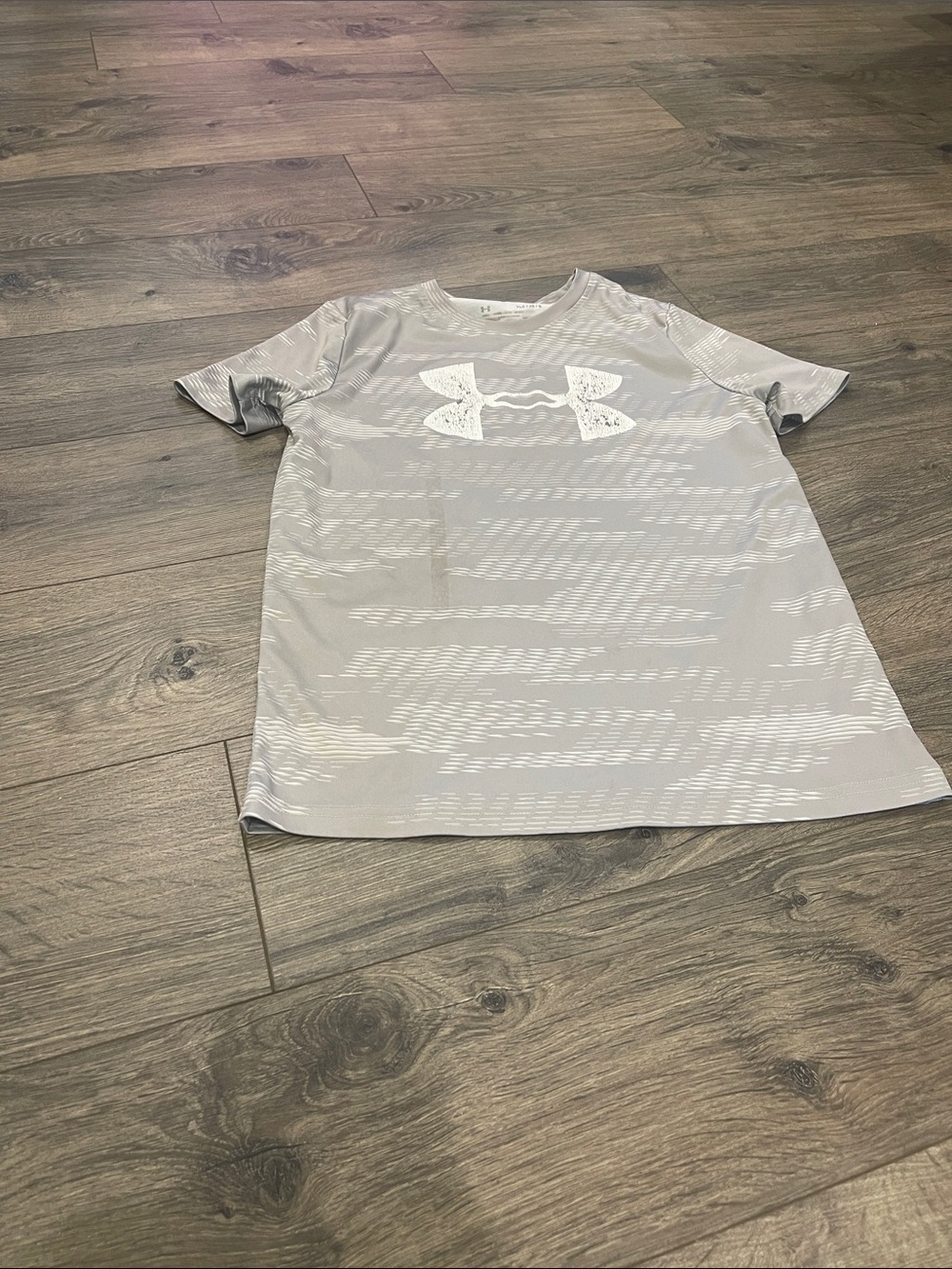 Under Armour Gray Short Sleeve Logo Tee for Kids